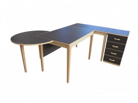 Bureau d'angle avec table ronde