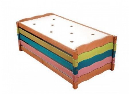 Lit haut avec marche pied Marmotte  mobilier pour Petite enfance - T  Mobilier