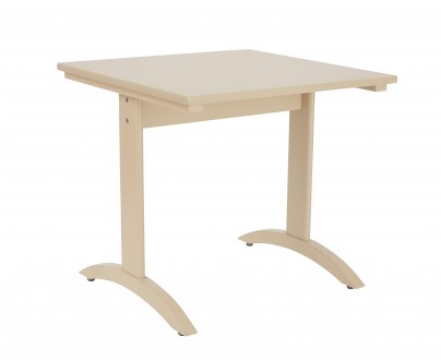 Lylou table avec pietement a degagement lateral 800x800