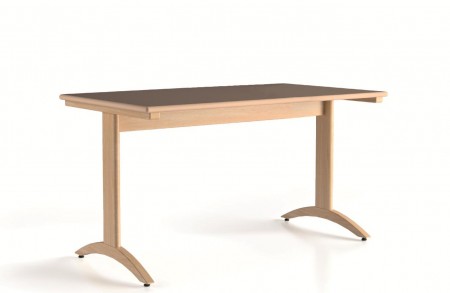 Lylou table avec pietement a degagement lateral 1400x800