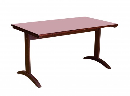 Lylou table avec pietement a degagement lateral 1400x800