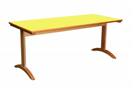 Lylou table avec pietement a degagement lateral 1600x800