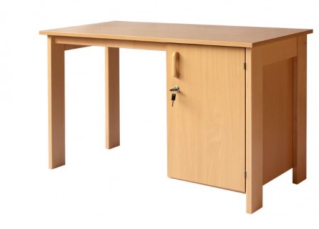 Bureau enseignant avec caisson de rangement